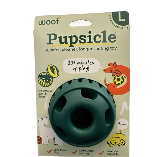 Woof Pupsicle Dog Toy – Long-Lasting Enrichment Chew Toy for Refill Pops | Keeps Dogs Busy for 20+ Minutes